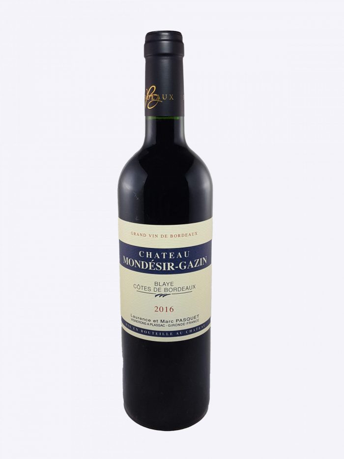 Château Mondésir Gazin 2016 - Blaye Côtes de Bordeaux - Organic wine